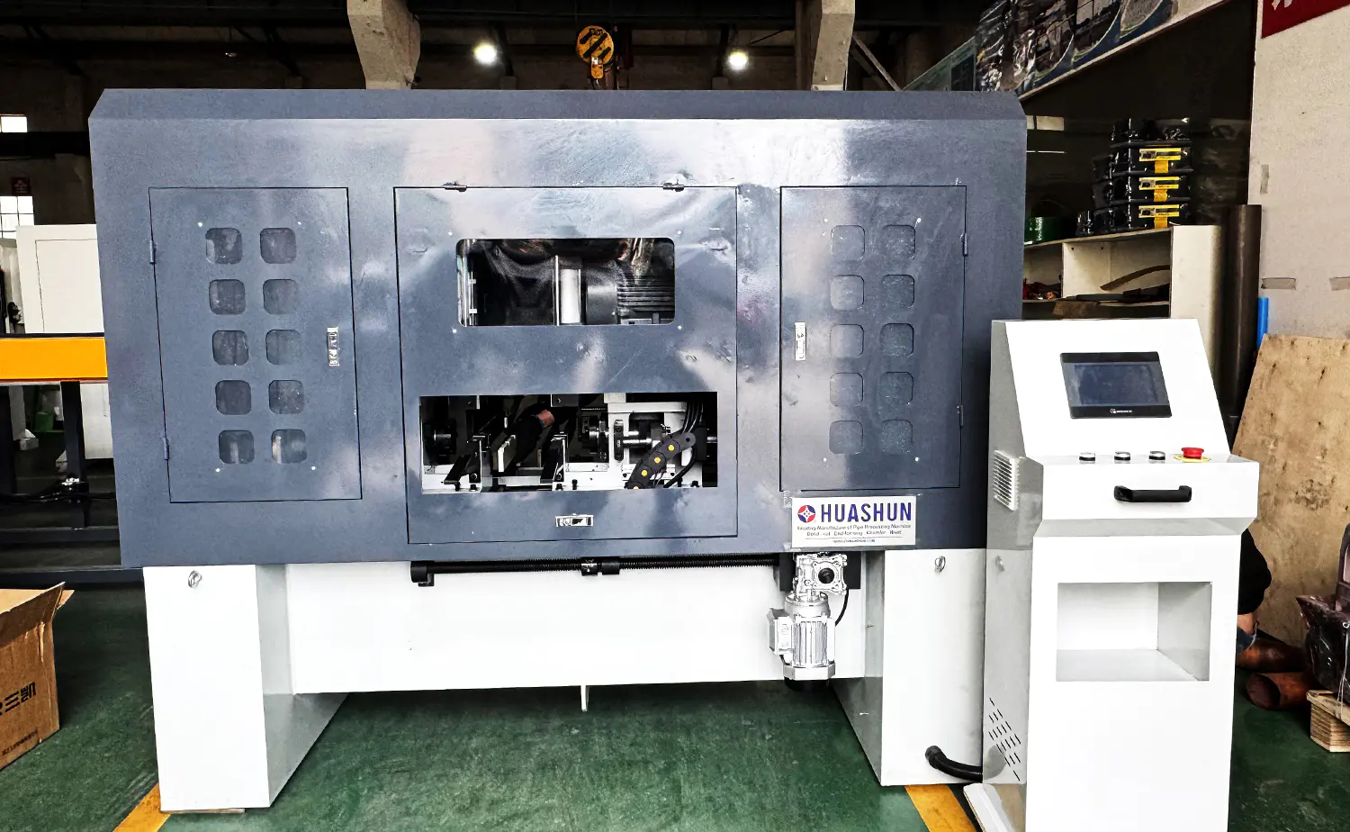 Mesin Chamfering Tiub Servo Kestabilan Tinggi Siri DEF80CNC